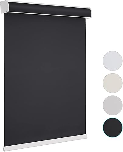 Changshade Persianas enrollables 100% opacas sin cordones para ventanas, persianas de parada libre, tela aislante térmica, protección UV, persianas