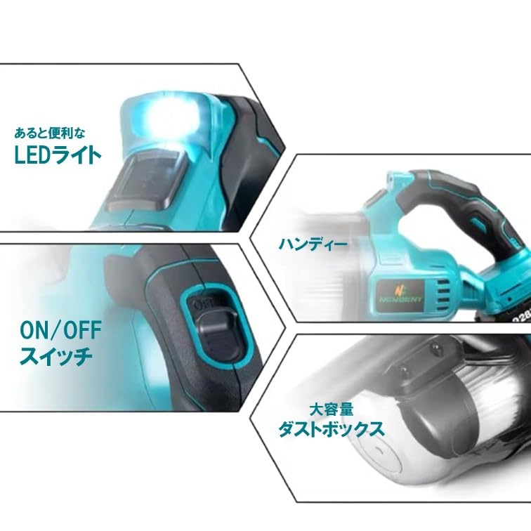 Amazon | 新型 ハイパワーモデル コードレス 掃除機 マキタ互換