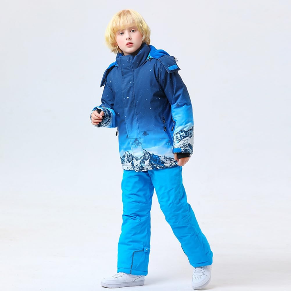 HOTIAN Boys Ski Jacket Colorful Waterproof Insulated Snow Coat Windproof Unisex Winter Outdoor Coats - Image 4