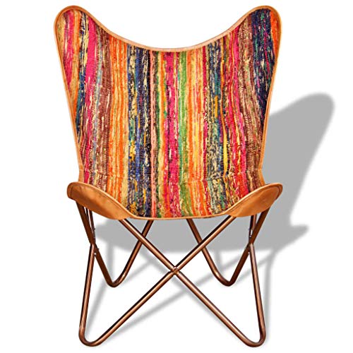 Allforyours Butterfly Chair Multicolor Chindi Fabric Furniture Chairs Armchairs Recliners Sleeper Chairs Us Stock Fast Shipment Multicolour #TOP5
