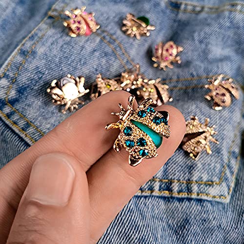 Forreen - Spilla a forma di coccinella, 12 pezzi