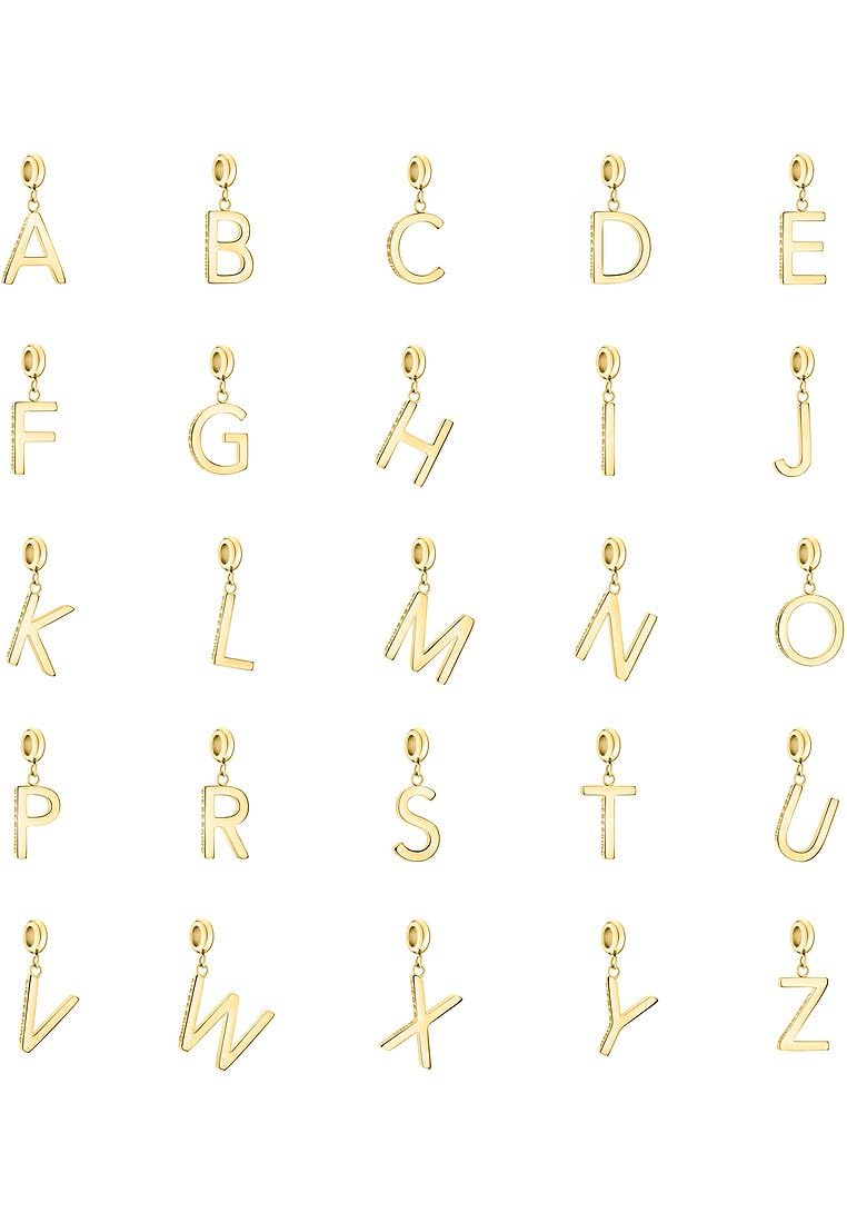 LIEBESKIND BERLIN Charms Collection – Charms-Ketten und Anhänger aus Edelstahl in Gold – Personalisiere Dein Schmuckstück - Geschenkidee