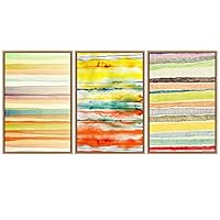 3 Piece Framed Canvas Wall Art Color Block Colorful Canvas Prints Home Artwork Decoration for Living Room,Bedroom - 16