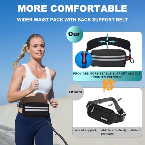 Joggingleine Hunde, Freihandleine Laufleine Hundeleine mit Bauchgurt, Abnehmbare Hüfttasche, 1.45-2M Bungee-Laufleine Hundeleinen für Mittelgroße Große Hunde bis zu 50 kg
