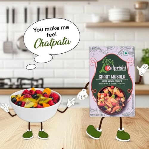 Image of Kalprishi Chaat Masala 400g | Natural Tangy Masala Powder | Pure Indian Spice Mix for Fruits, Salads & Snacks