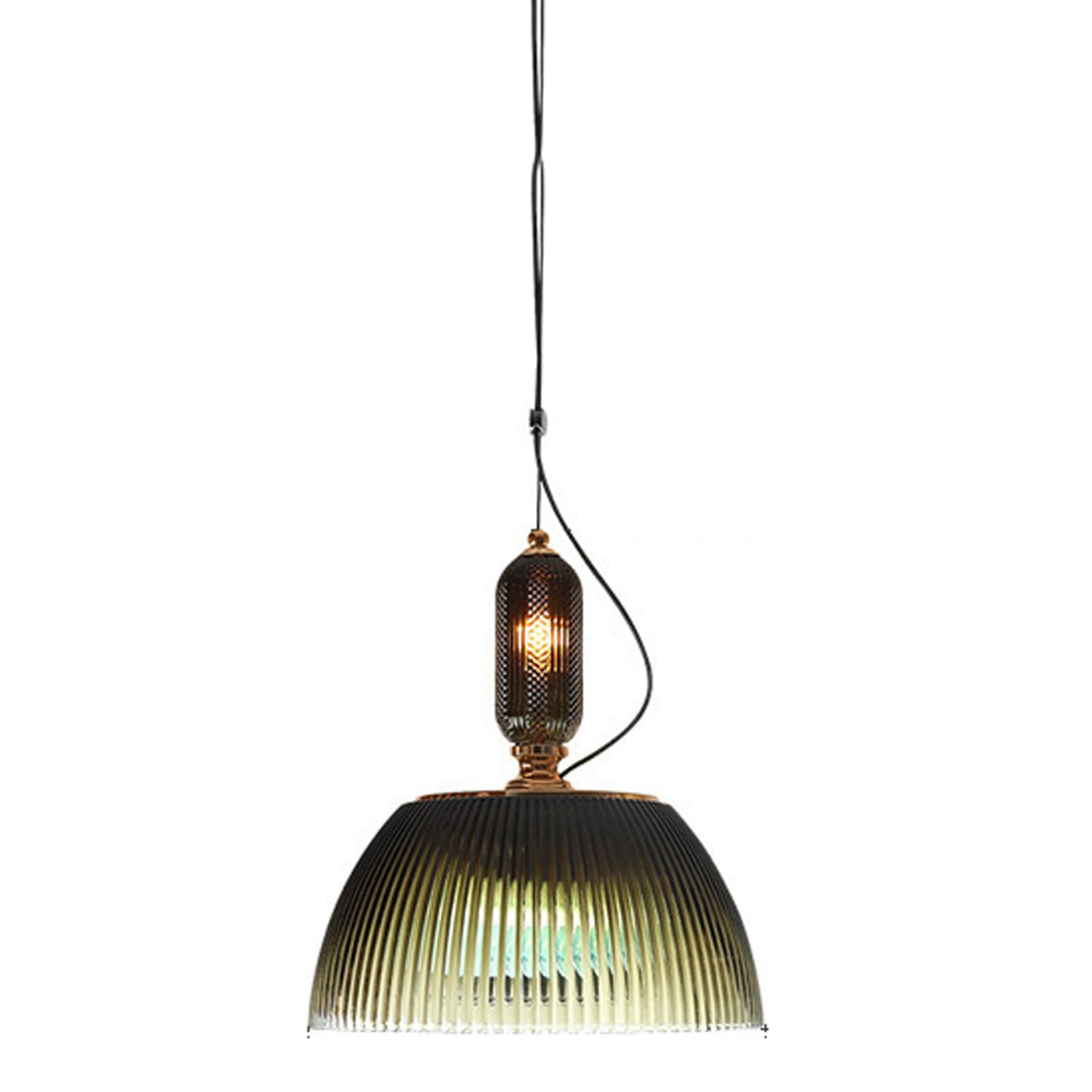 RSZCSMO 11.81in Vintage Restaurant Pendant Light Creative Gradient Green Glass Bar Hanging Lamp, Living Room, Hallway, Café Lighting Fixture
