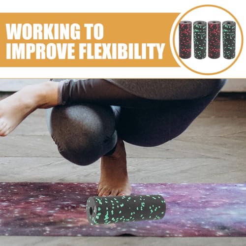 Rodillos de masaje en columna, 4 piezas, para recuperación muscular, diseño ergonómico y portátil, para fitness, verde y rojo miniatura 4