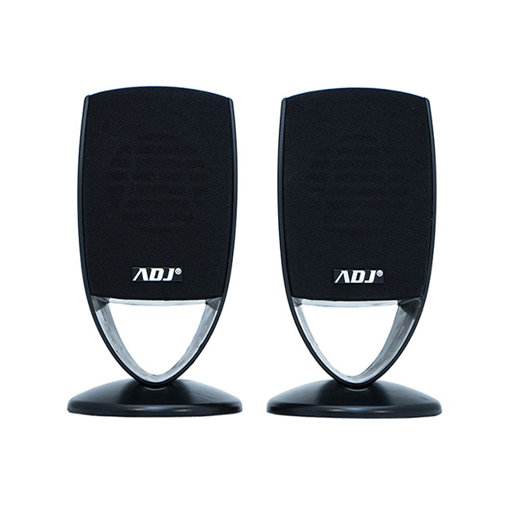 adj Slinky Set di Altoparlanti 2.0, Speaker Casse Stereo con Potenza 4W, Alimentate via USB, Jack da 3,5mm per PC, Tablet, Mac, Nero