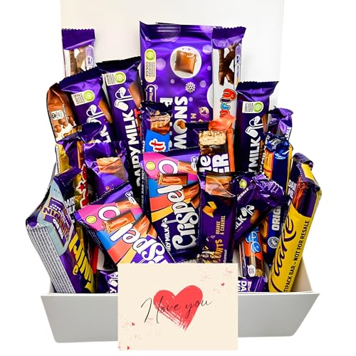 Chocolate Gift Box Assorted Bars & Treats Luxury Sweet Hamper Gift for Valentine Love Mother and Father