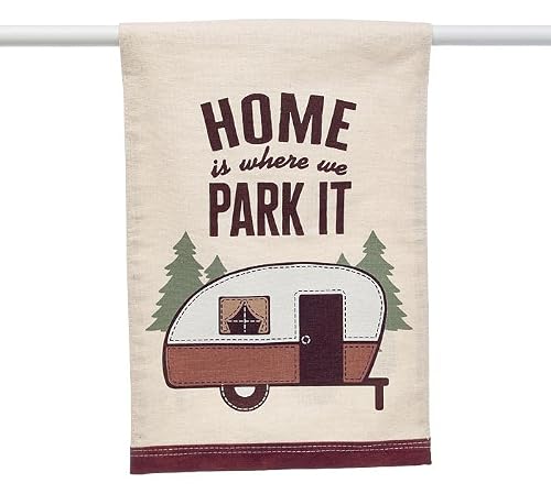 HOME IS WHERE WE PARK IT YARD FLAG