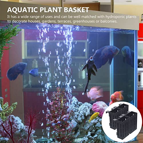 Happyyami Hanging Aquarium Plant Holder 4 Piece 4.92X3.15X2.17 Inch Aquatic Plant Baskets with Multiple Drainage Holes for Fish Tank Decoration and Healthy Growth - Image 4
