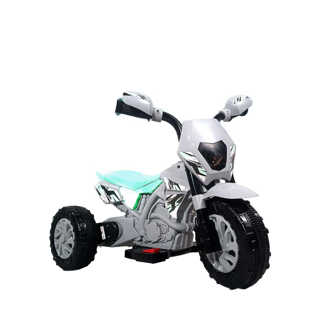 Volt Super-Fun Electric Ride-on Bike for Kids | High-Speed Battery-Operated & Rechargeable Bike with Front/Rear Lights & Horn | Safe and Durable Electric Bike for Kids Aged 1-4Y - Sea Green