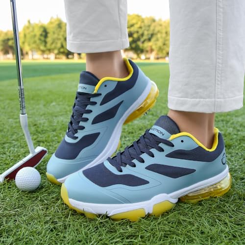 Image of THESTRON New Men Golf Shoes 8 Spikes Professional Outdoor Golf Sport Sneaker for Men