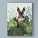 Produktbild N / A Dekorative Leinwand Malerei Home Decor Leinwand Grünes Glas Bild Wandkunst EIN Süßes Kaninchen Gemälde Druckt Amodern Poster Wohnzimmer Geeignet Für Schlafzimmer Dekoration