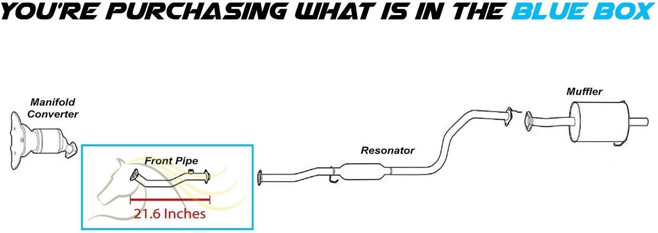 Northeastern Exhaust | Stainless Steel Front Exhaust Pipe Compatible for Honda Civic 1996-2000 1.6L | Free Gaskets and Spring Bolt Kit Included | Automotive Replacement Part