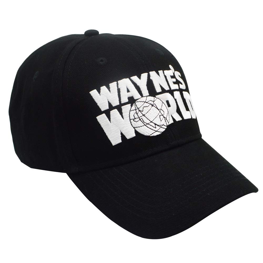 Aiugko Wayne's Hat Adjustable Unisex Embroidered Trucker Baseball Cap Black, Black, L