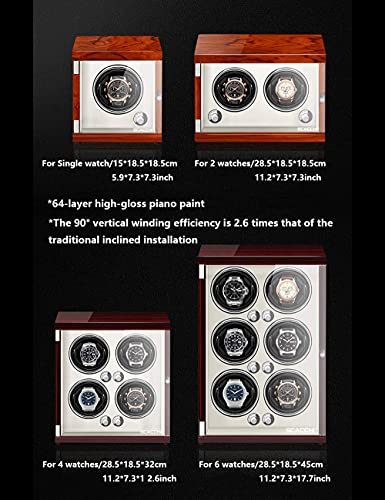 Devanado vertical de relojes automáticos con laca de piano negra 4