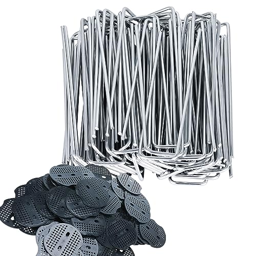 Finderomend galvanized landscape staples with black fabric gaskets