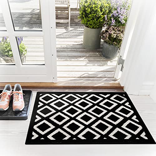 MORROWCAMP Paillasson intérieur lavable - 50 x 80 cm - Paillasson antidérapant - Pour entrée, porte d'entrée, intérieur et extérieur (A) Cover