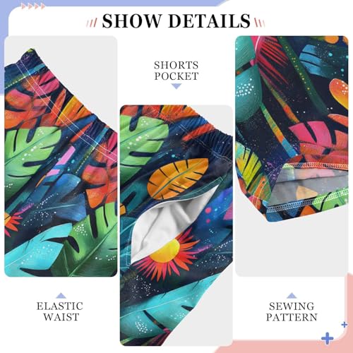 Pajama Pants Flower Tropical Palm Leaves PJ Bottoms Sleepwear Lounge Sleep Pant with Pockets4