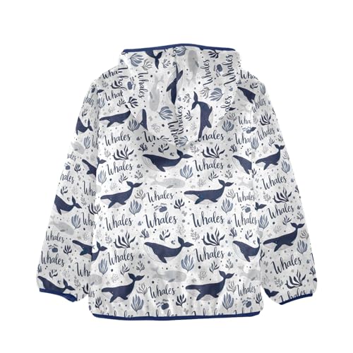 Whales Toddler Boy Winter Coat, Toddler Boy Zip up Hoodie Comfy for Fall Winter Spring 3T2