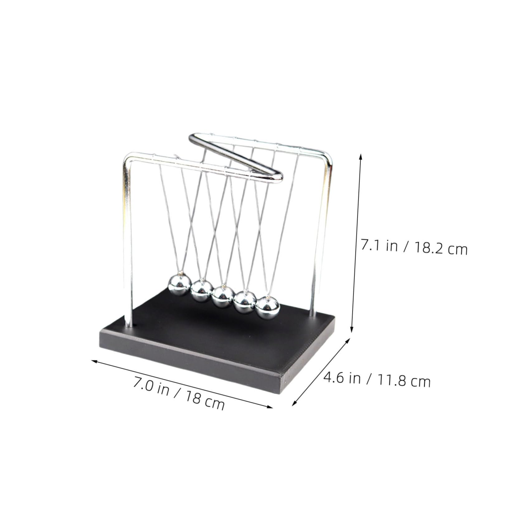 Pendule de Newton en Bois et Métal à Structure en Z