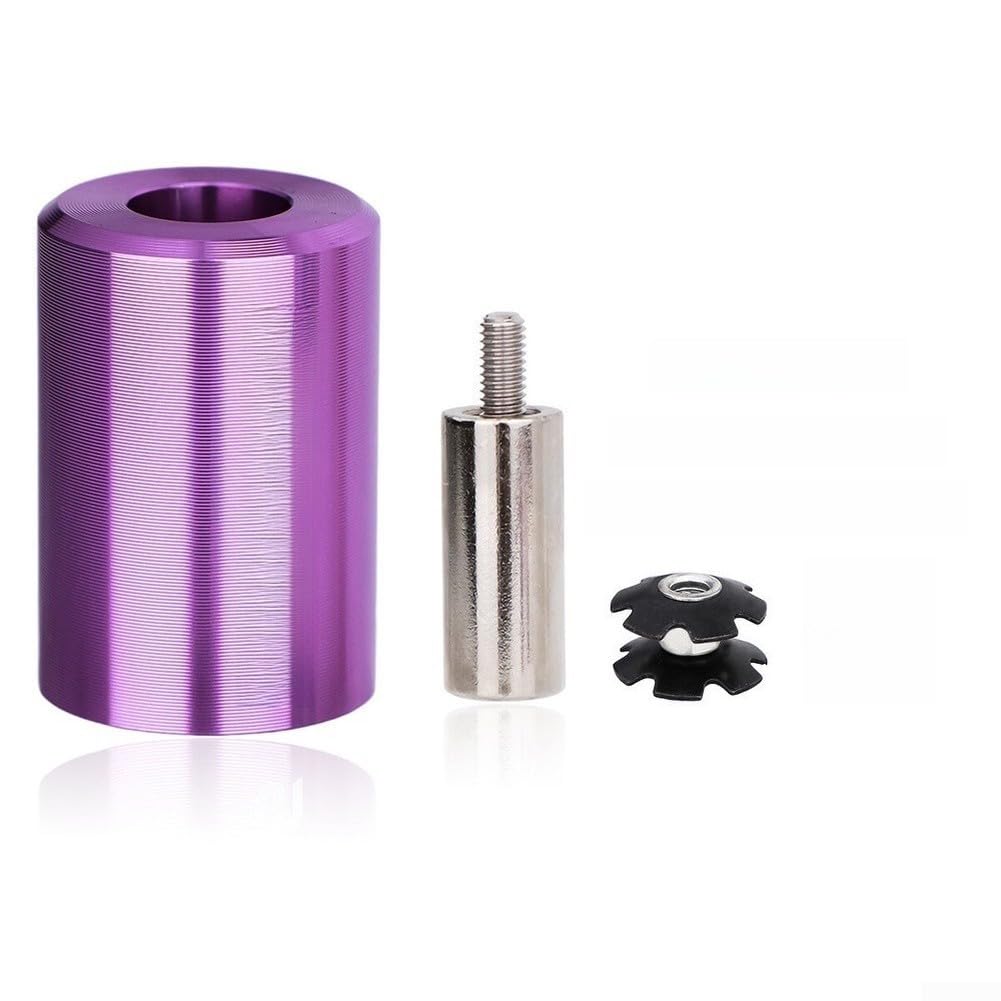 Accarugty Bicycle Front Fork Center Insert Tool, For 28.6mm Steerer Tube, Alloy Headset Cup Installer, For MTB Road Bike Maintenance, Lossless Frame Protection Device(Purple)