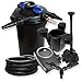 Produktbild SunSun Druckteichfilter Set 30000l 18W UVC NEO10000 80W Pumpe 25m Schlauch Skimmer Springbrunnen