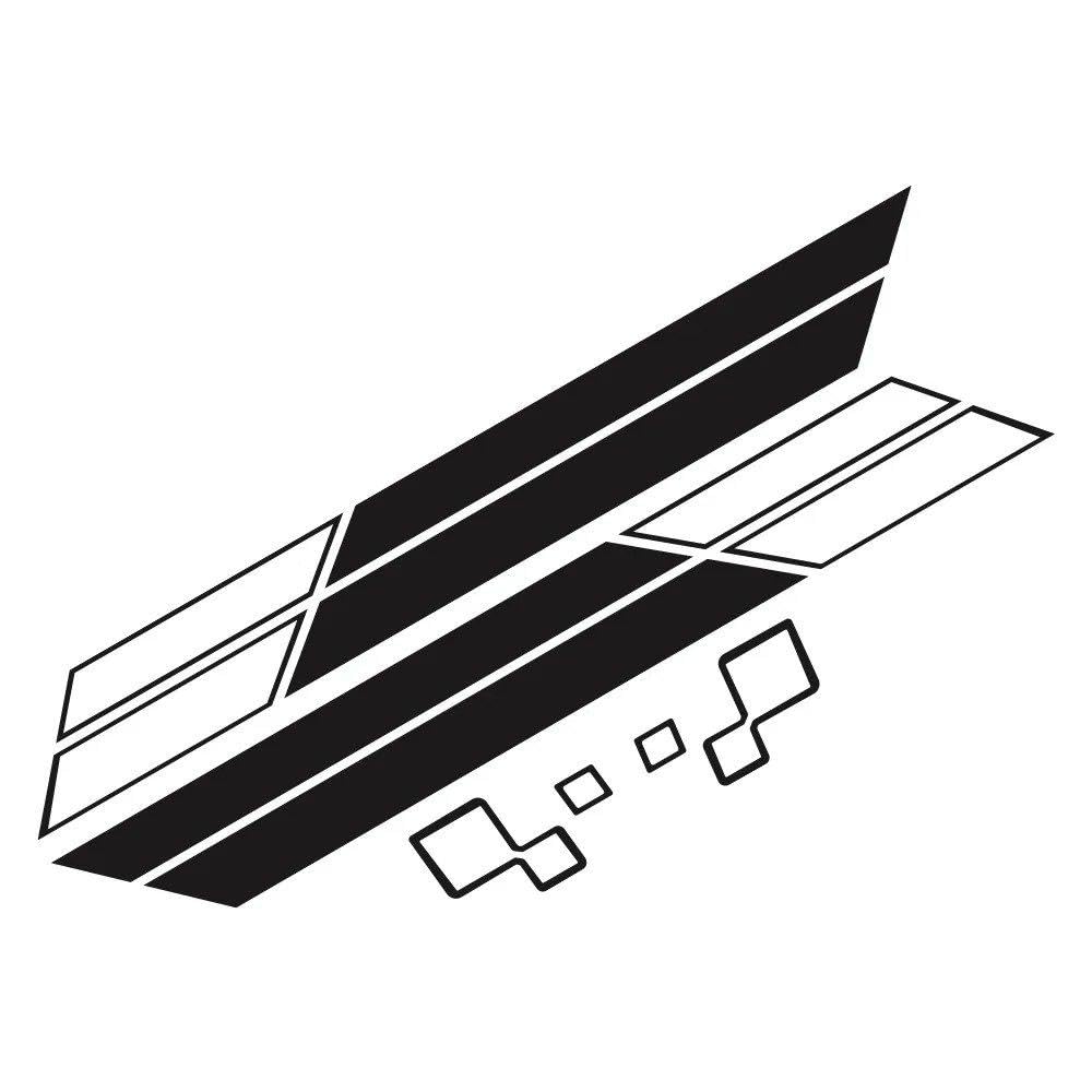 for Renault Megane Auto Sport Stripes Decoration Vinyl Decals PVC Self-Adhesive Car Body Film Accessories(Glossy Black)
