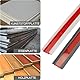 5M U-Form Selbstklebend Möbelkantenband, 20 mm, Schwarz Flexible TPE Faltbarer Kantenschutz, Umleimer Furnierklebeband, Kein Aufbügeln, für Tisch, Schrank Schutz&Reparatur