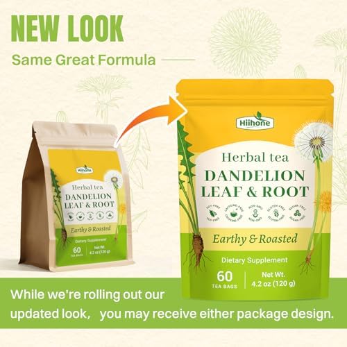 Dandelion Root & Leaf Tea Bags 60 Count – Caffeine-Free, Roasted Flavor — view 8