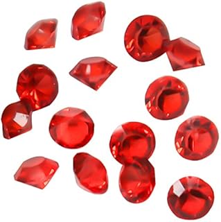 TOAOB 12000Pcs Red Table Scatter Crystals Acrylic Diamonds Rhinestones 3mm for Table Decorations Wedding Decoration Bridal Shower Decoration