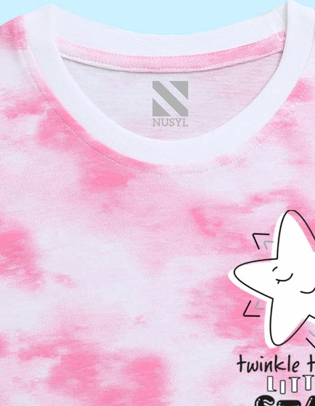 Image of Nusyl Girls Star Printed tie & dye Tshirt - NUGTDTSH0229