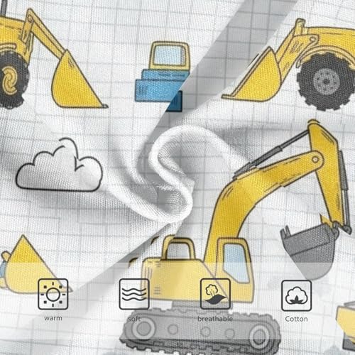 Toddler Briefs, Construction Vehicles Tractors Cotton Underwear for Girls, 2–8 Years3