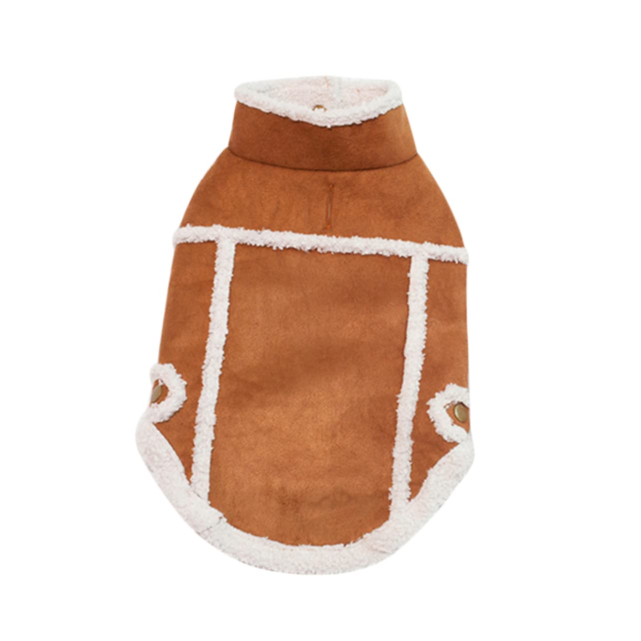 INOOMP 3piezas Abrigo De Perro De Estilo Inglés Suede para Mascotas Ropa De Invierno para Cachorros Marrón Talla