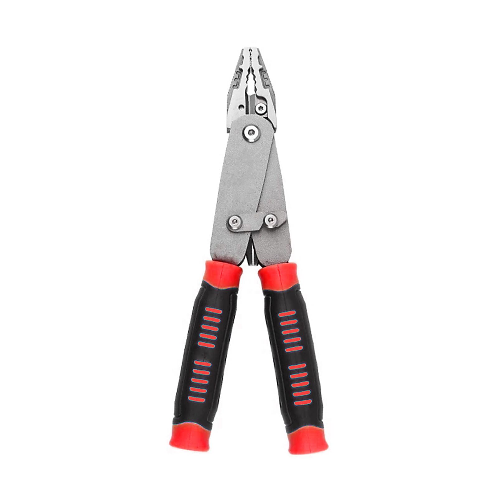 Kaccde Function Pliers For Wire Stripping Cutting Crimping Screwing With Steel Construction And Ergonomic Grip Multifunctional Deformable Pliers