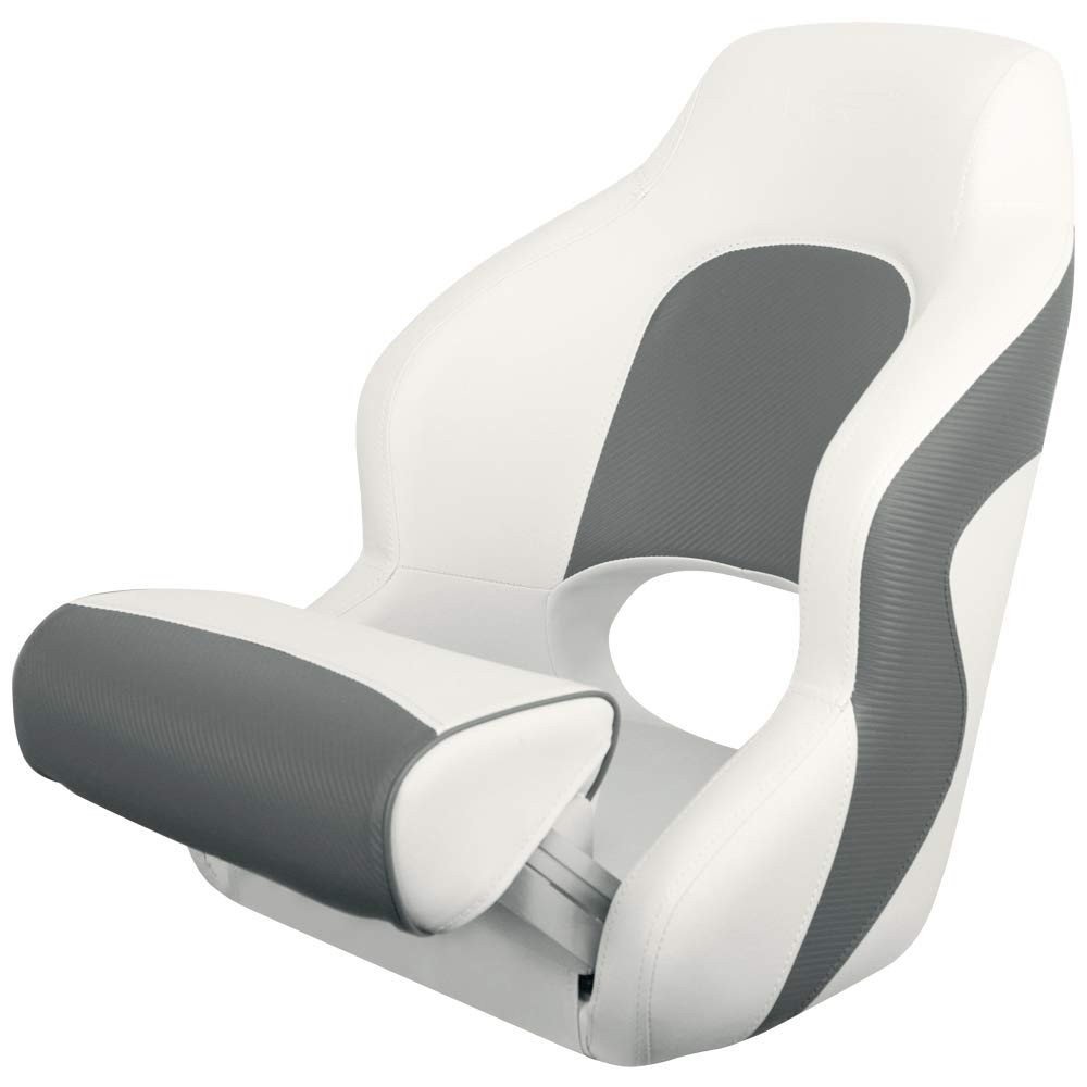 MSC Captain Boat Seat (White/Charcoal) — Amazon image 3
