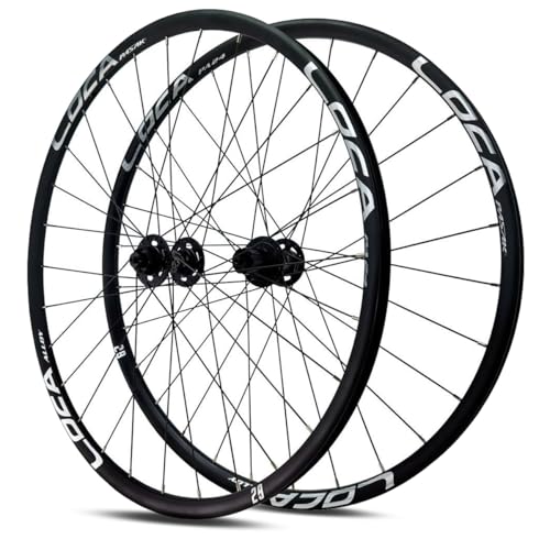 26/27.5/29�C���` �}�E���e���o�C�N�z�C�[���Z�b�g �A���~���� �_�u���E�H�[������ 28H�n�u �f�B�X�N�u���[�L �t�����g���A�z�C�[�� 100/135mm QR 8-12�X�s�[�h�t���[(Silver,27.5inch)