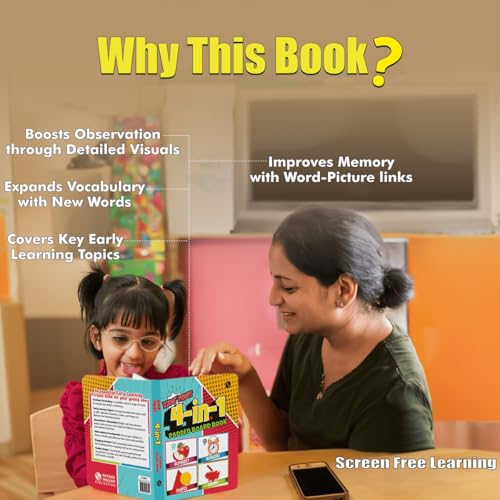 Image of My First Library 4 in 1 Padded Board Books for Kids, Alphabet, Numbers, Colors, Shapes, Picture Books for 1+ Year Old Baby, Early Learning Books for Toddlers, Birthday Gift for Preschoolers -