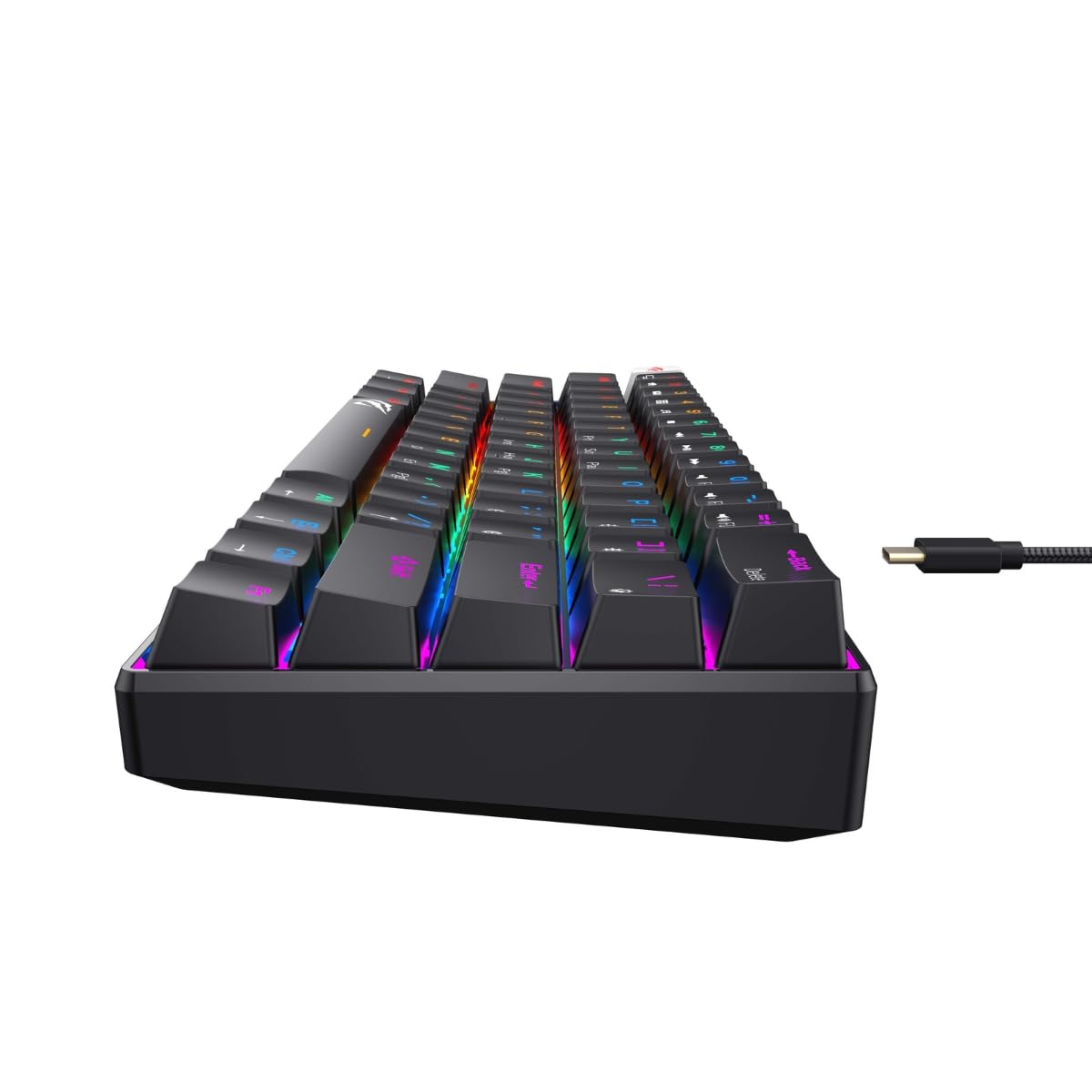 Havit Gamenote KB903L%60 Mekanik Blended Aydınlatma Oyuncu Klavyesi - 61 Tuş (Siyah)