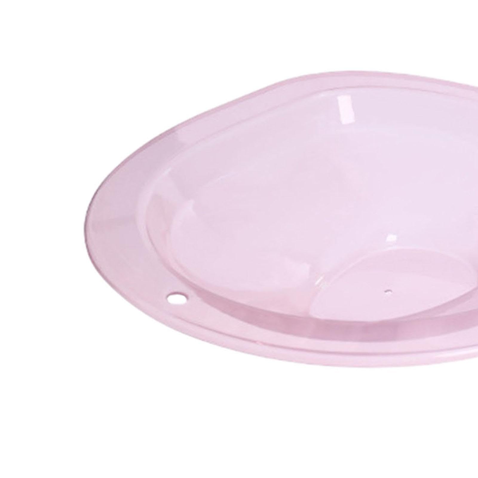 Oshhni Bain de Siège Toilette Sitz Bain Bassin Bidet Bassin de Bain Ergonomique En PP Solide Confortable pour Le Nettoyage Intime Convient à L'Hygiène Des Fe, Rose Transparent