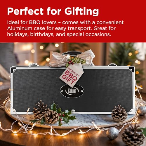 Image of Kaluns 32 Psc Grilling Accessories, Dad Gifts for Fathers Day, Heavy Duty Stainless Steel Grill Set BBQ Grill Accessories for Outdoor Grill with Aluminum Case and Apron, Best Gifts for Men