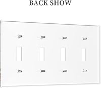 Vista 152 de Placa de pared dúplex de receptáculo de dispositivo de 1 gang de madera envejecida blanca gris con veta de tablón, cubierta de enchufe eléctrico