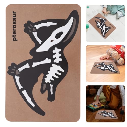 Hemoton OGXJD21UA55Y17KGG50F8GF0T Dinosaur Fossil Puzzle Wooden Dinosaur Jigsaw Puzzle Skeleton Bones Puzzle Montessori Cognitive Toys Learning Educational Toys thumb #3