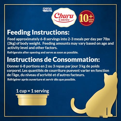 Image of INABA Churu Entree Pate Senior Wet Cat Food Cup, Chicken Tuna, 6ct