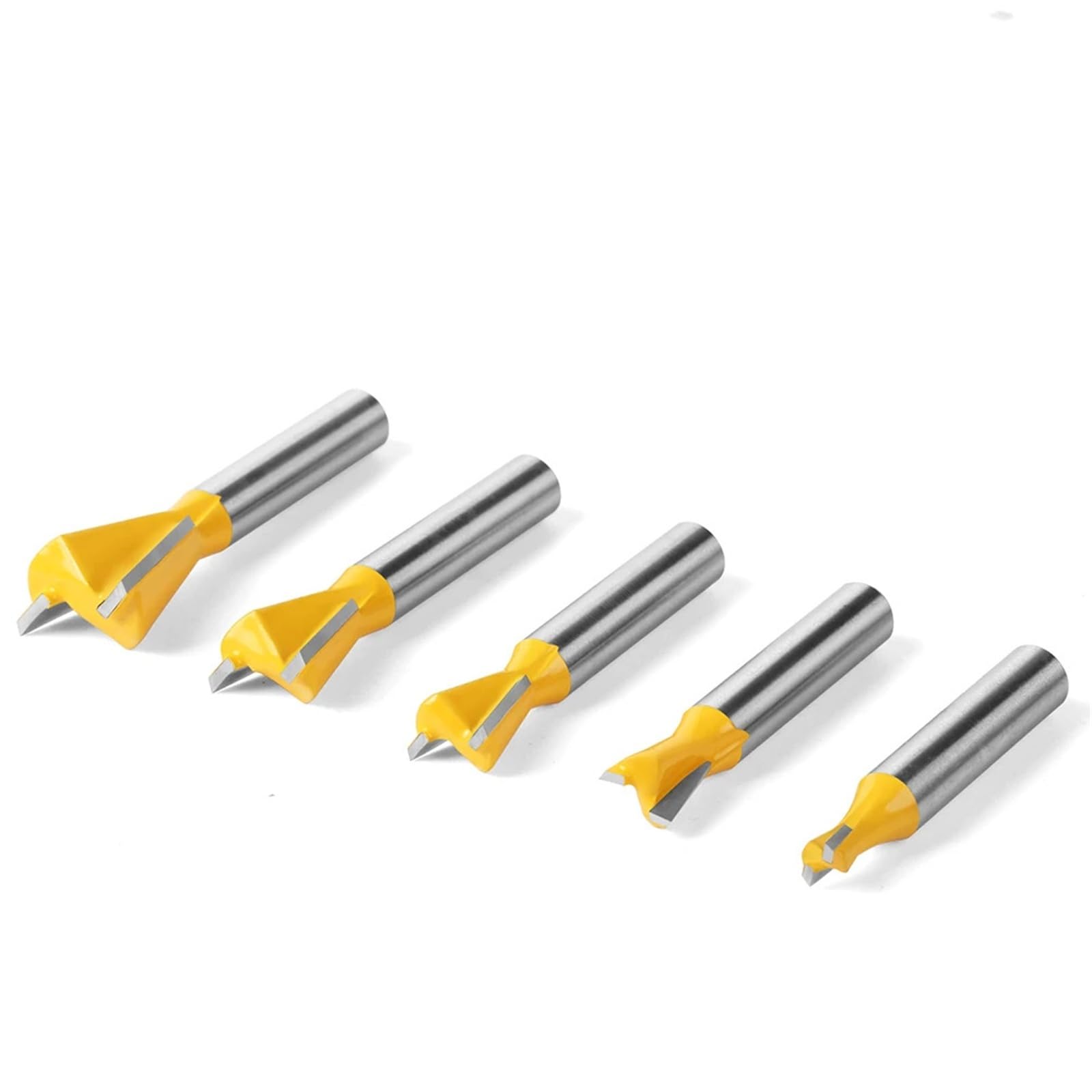Chrklio 5Pcs 12Mm Shank Router Bits 1Pc 8Mm 12Mm Shank Dovetail Joint Router Bits Set 14 Degree
