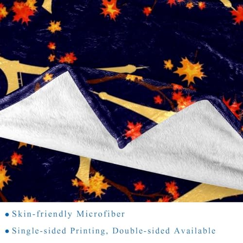 Couverture microfibre légère et chaude Tour Eiffel pour lit et canapé - 3