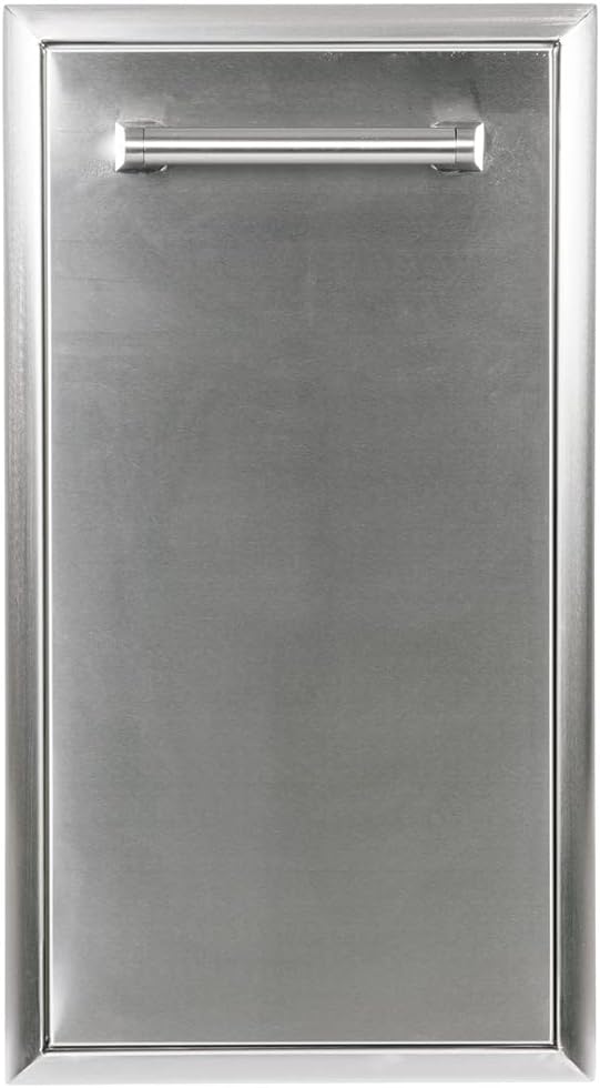 Stainless Steel Outdoor Pull-Out Trash Bin with Handle