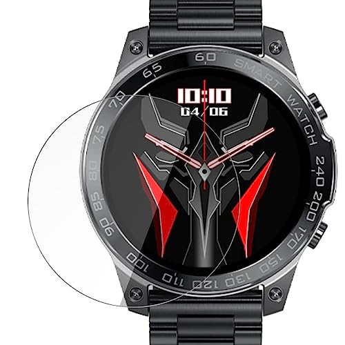Image of FCS smart watch screen guard for Fire-Boltt Dagger Luxe 1.43 inch | Pack of 9 | Edge to Edge Coverage | Ultrathin 0.33mm 9H anti shock flexible screen protector