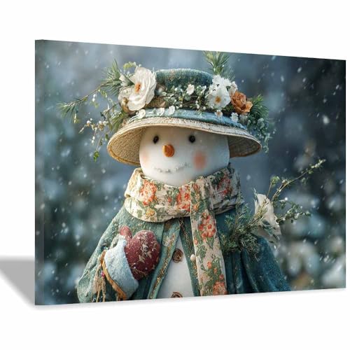 Tableau sur toile paysage hivernal pour salon chaleureux CUDAOO 40x60cm